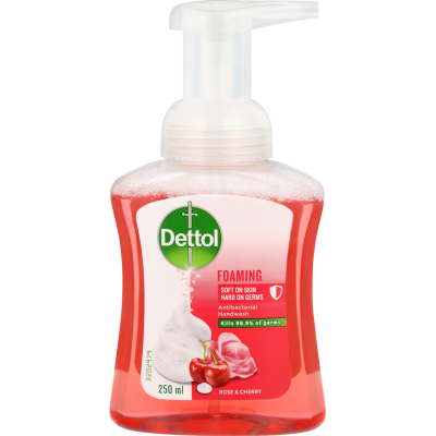 Dettol Foaming Rose & Cherry Hand Wash Pump 250ml