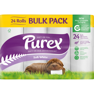 Purex Soft White 2 Ply Toilet Rolls 24 x 200 sheets