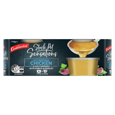 Continental Stock Pot Sensations Salt Reduced Chicken Stock 4 x 28g