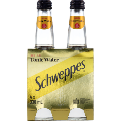 Schweppes Indian Tonic Water Bottles 4 x 330ml