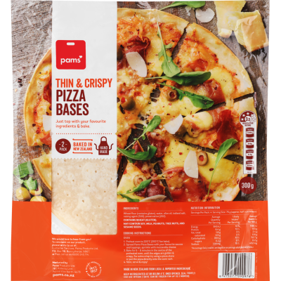 Pams Thin & Crispy Pizza Bases 2 x 150g