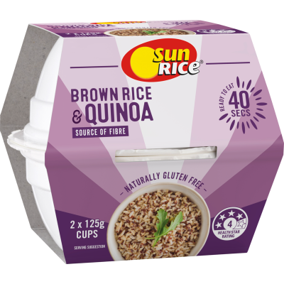 SunRice Quick Cup Brown Rice & Quinoa 2pk