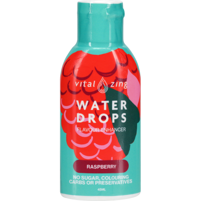 Vital Zing Water Drops Raspberry Flavour Enhancer 45ml