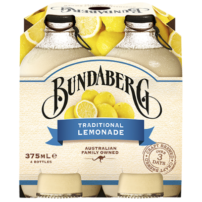 Bundaberg Traditional Lemonade 4 x 375ml