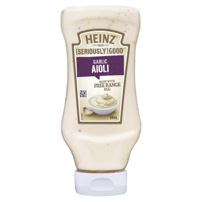 Heinz Seriously Good Garlic Aioli Flavoured Mayonnaise 500ml