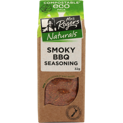 Mrs Rogers Naturals Smoky BBQ Seasoning ECO Pack 32g