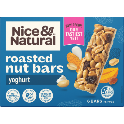 Nice & Natural Yoghurt Roasted Nut Bars 192g