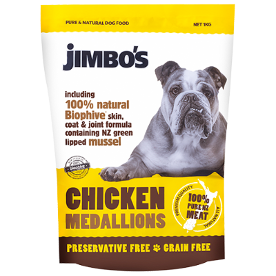 Jimbo's Chicken Medallions Dog Food 1kg