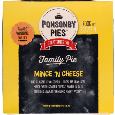 Ponsonby Pies Mince 'n Cheese Family Pie 700g