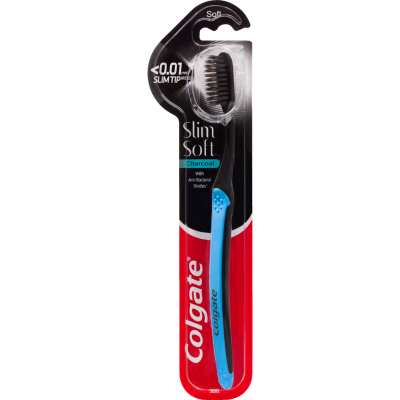 Colgate Slim Soft Charcoal Toothbrush 1pk