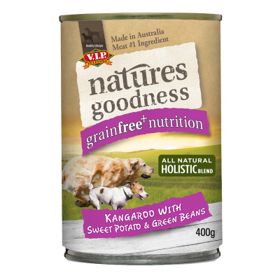 Natures Goodness Grain Free Kangaroo With Sweet Potato & Green Beans Dog Food 400g