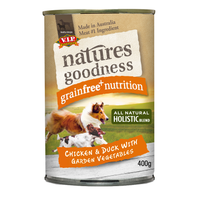 Natures Goodness Grain Free Chicken & Duck With Garden Vegetables Dog Food 400g