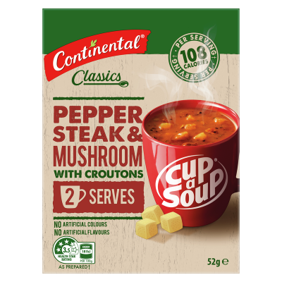 Continental Pepper Steak & Mushrooms With Croutons Cup a Soup 52g