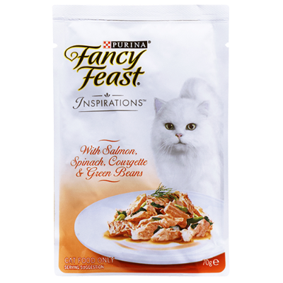 Purina Fancy Feast Inspirations Salmon Spinach Courgette Cat Food 70g