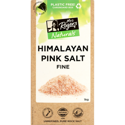 Mrs Rogers Himalayan Pink Salt Fine Bag 1kg