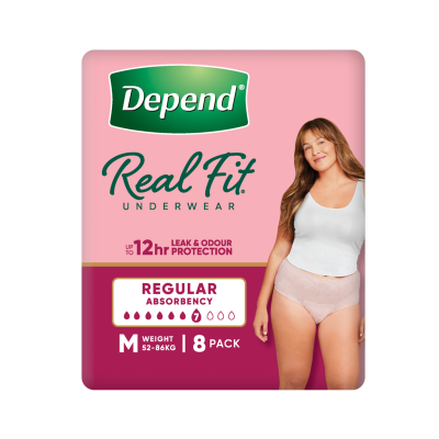 Depend Real Fit Incontinence Underwear Women Medium 8pk