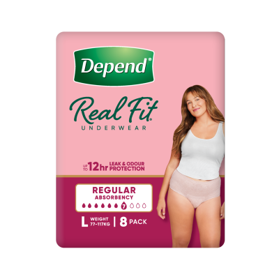 Depend Real Fit Incontinence Underwear Women Large 8pk