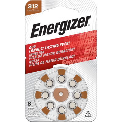 Energizer Hearing Aid AZ312 Battery 8pk