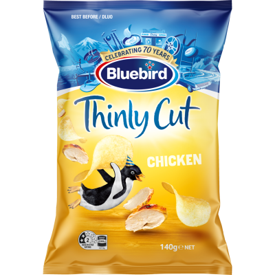 Bluebird Thinly Cut Chicken Potato Chips 140g