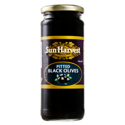 Sun Harvest Black Olives 450g