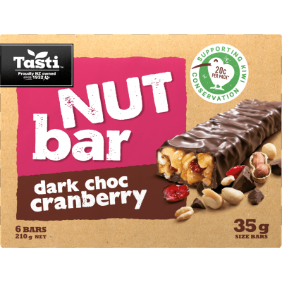 Tasti Dark Choc Cranberry Nut Bar 210g
