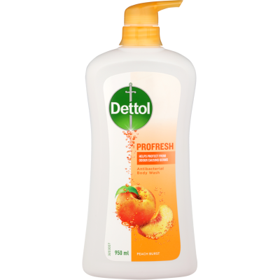 Dettol Profresh Peach & Raspberry Pump Shower Gel 950ml