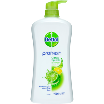 Dettol Profresh Lemon & Lime Shower Gel Pump 950ml