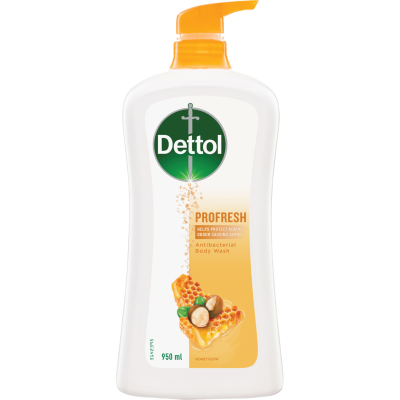 Dettol Profresh Honey Glow Antibacterial Body Wash 950ml