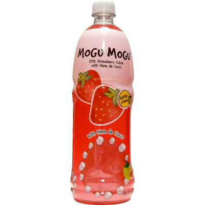 Mogu Mogu Strawberry Juice With Nate De Coco 1l