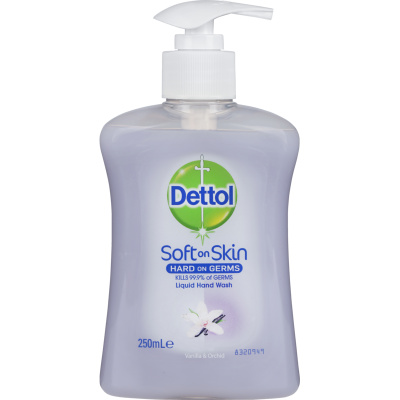 Dettol Vanilla & Orchid Antibacterial Liquid Hand Wash Pump 250ml