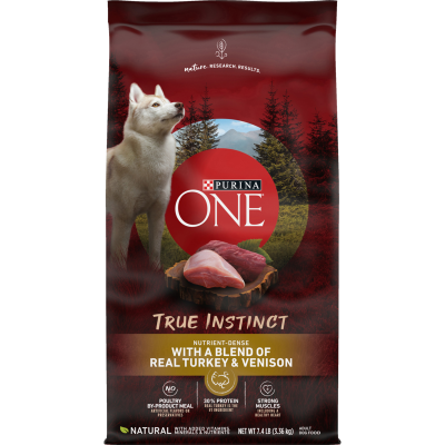 Purina ONE True Instinct Nutrient-Dense Real Turkey & Venison Dog Food 3.36kg