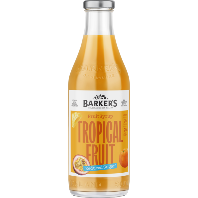 Barker's Tropical Reduced Sugar Fruit Syrup 710ml