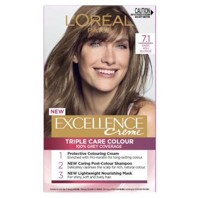 L'Oreal Paris Excellence Creme 7.1 Dark Ash Blonde Hair Colour ea