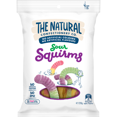 The Natural Confectionery Co. Sour Squirms 220g