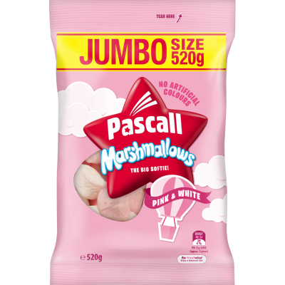 Pascall Pink & White Marshmallows 520g