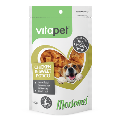 VitaPet Morsomes Chicken & Sweet Potato Dog Treats 100g