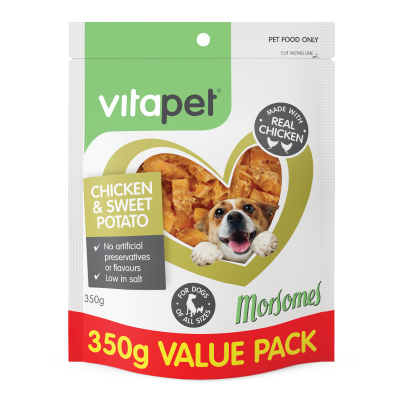 VitaPet Morsomes Chicken & Sweet Potato Dog Treats 350g