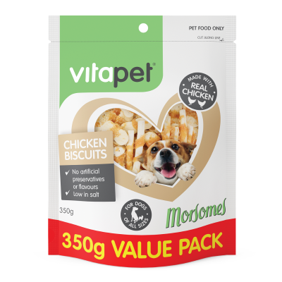 VitaPet Morsomes Chicken Biscuits Dog Treats 350g