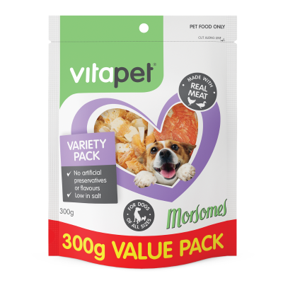 VitaPet Morsomes Variety Pack Dog Treats 300g