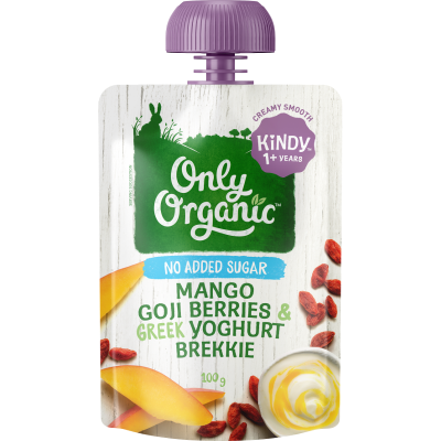 Only Organic Mango Goji Berries & Greek Yoghurt Brekkie  Kindy 1+ Years 100g