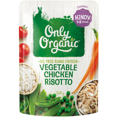 Only Organic Kindy Vegetable Chicken Risotto 1-5 Years 220g