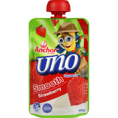 Anchor Uno Squeezie Smooth Strawberry Yoghurt 100g