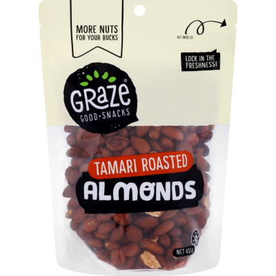 Graze Roasted Tamari Almonds 455g