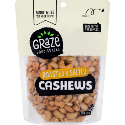 Graze Roasted & Salted Cashews 500g