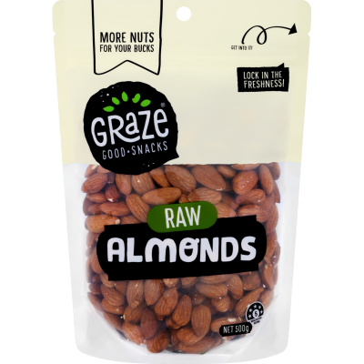 Graze Raw Almonds 500g