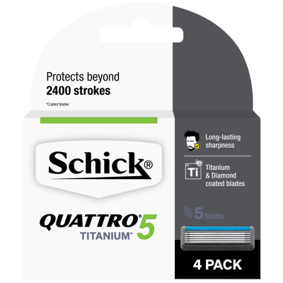 Schick Quattro Titanium 5 Blades 4pk