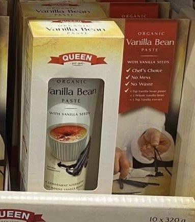 QUEEN ORGANIC VANILLA BEAN PASTE 320G
