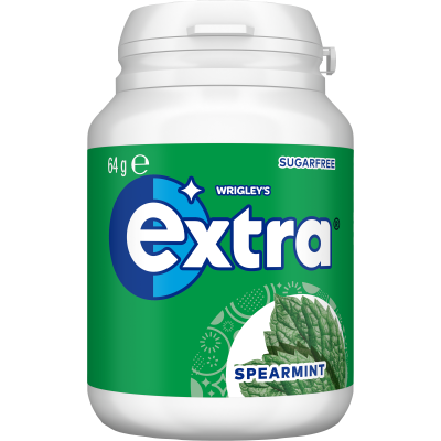 Wrigley's Extra Spearmint Sugar Free Chewing Gum Bottle 64g