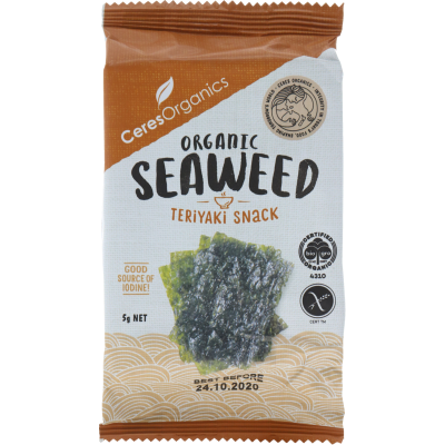 Ceres Organics Organic Seaweed Teriyaki Snack 5g