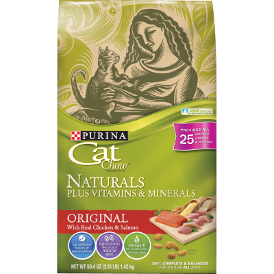 Purina Cat Chow Adult Naturals Original Chicken & Salmon Dry Cat Food 1.42kg